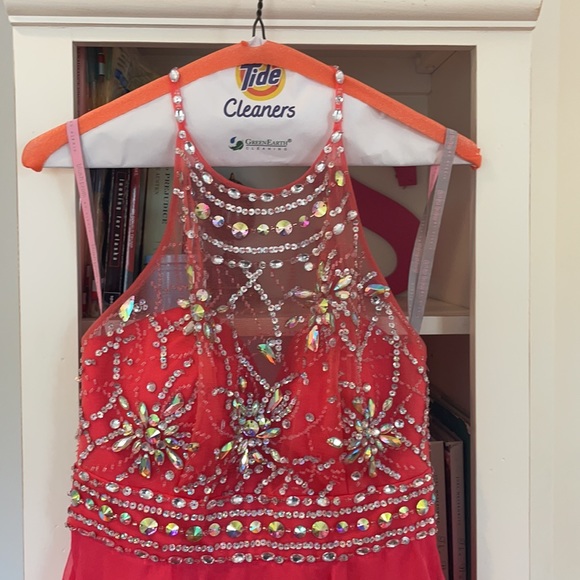 Short Hot Pink Blush Prom Dress - Picture 2 of 6